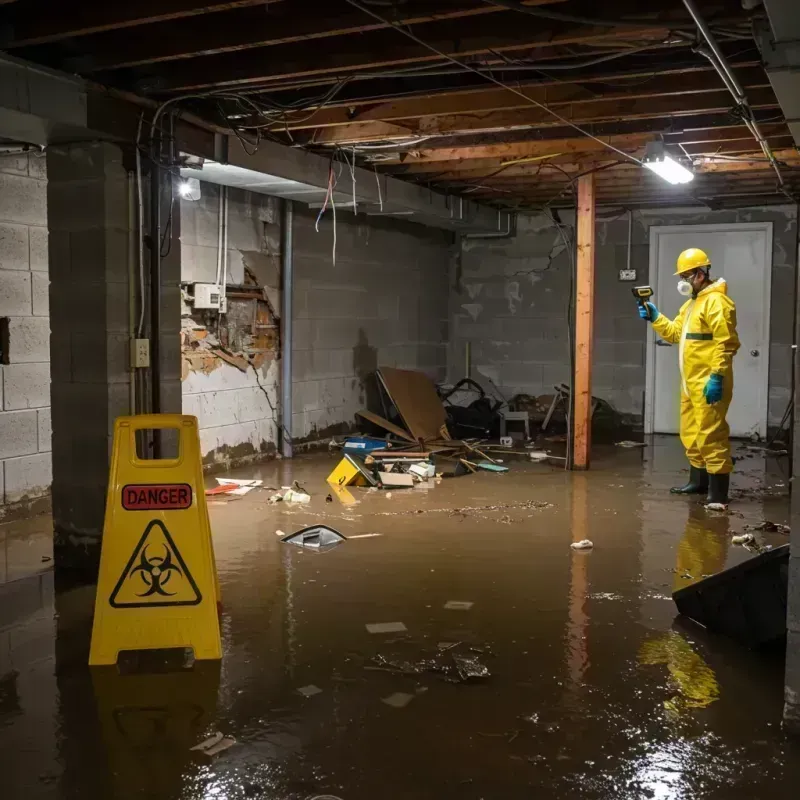 Flooded Basement Electrical Hazard in Estill County, KY Property