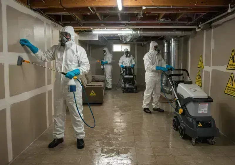 Basement Moisture Removal and Structural Drying process in Estill County, KY